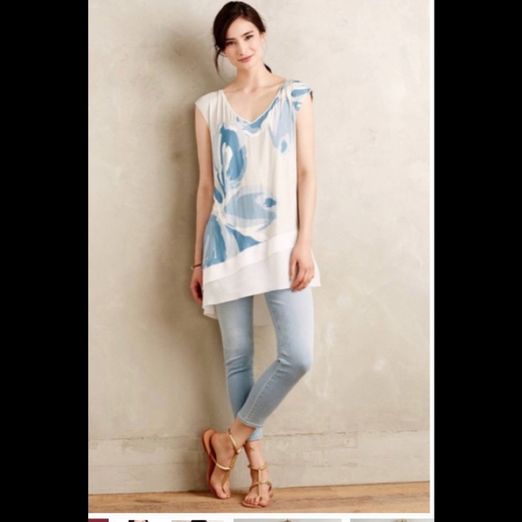 Anthropologie DELETTA Grelle Tunic Top - Picture 2 of 7